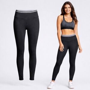 PINK Victoria’s Secret Black High Rise Leggings | Ribbed Waist | XXL